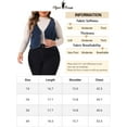 thumbnail image 6 of Agnes Orinda Women's Plus Size Denim Vest Sleeveless V Neck Button Down Casual Jean Waistcoat Jacket 2X Dark Blue, 6 of 6
