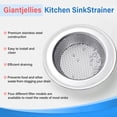 thumbnail image 6 of Giantjellies Kitchen Sink Strainer, Stainless Steel Sink Drain Strainer, Dishwasher Safe, Pack of 4 4.5",3.5",2.95",0.7", 6 of 7