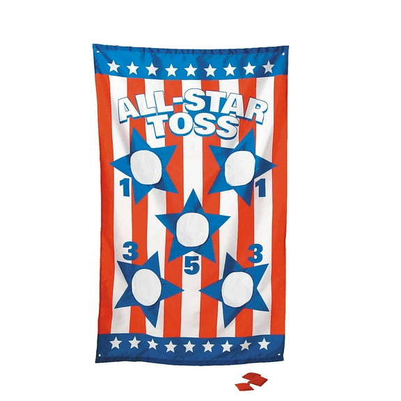 35" x 55" Patriotic Stars & Stripes Bean Bag Toss Game Set - 5 Pieces