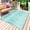 Turquoise, variant on Orange Brown Outdoor Rug 6x9 Ft - Reversible Patio Rug Outdoor Camping Rugs, Modern Abstract Art Ombre Striped Washable Indoor Outdoor Area Rugs, Non-Slip Outdoor Carpet Runner for Deck/Porch