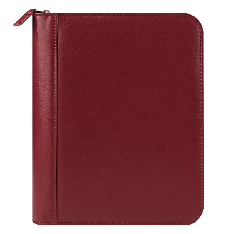 FranklinCovey Classic FC Signature Leather Zipper Binder Red