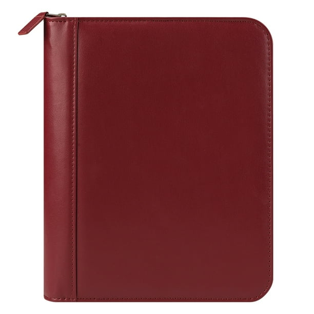 FranklinCovey Classic FC Signature Leather Zipper Binder Red