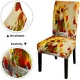 thumbnail image 4 of Autumn Pumpkin Chair Covers Set of 6 Thanksgiving Chair Slipcovers Removable Washable Stretch Chair Slipcover Chair Protector for Kitchen Party, 4 of 5