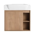 thumbnail image 3 of Modern Bathroom Vanity 24'' Wall-Mounted Bathroom Vanity with White Ceramic Sink & Soft-Close Door, KD-Packing,Wooden Bathroom Vanity, 3 of 21