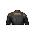 thumbnail image 5 of Redline Men's Reflective Piping Zip Black Leather Motorcycle Jacket. M-88 (S), 5 of 5