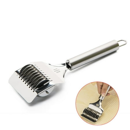

Honeeladyy Clearance under 10$ Stainless Steel Spaghett Noodle Maker Lattice Roller Docker Dough Cutter Tool