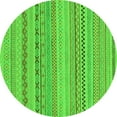 thumbnail image 1 of Ahgly Company Indoor Round Solid Green Modern Area Rugs, 3' Round, 1 of 4