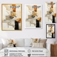 thumbnail image 4 of Designart "Radiant Dreamscape of Yellow Sunset III" Abstract Canvas Wall Art - Modern Yellow Abstract Collages Entryway Wall Art, 4 of 6