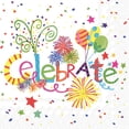 thumbnail image 1 of Ideal Home Range C005400 3-Ply Paper Cocktail Napkins, Celebrate, 20 Count, 1 of 2