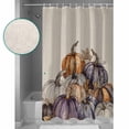 thumbnail image 4 of Fall Pumpkins Waterproof Fabric Shower Curtain, Thanksgiving Pumpkins Harvest Rustic Shower Curtain for Bathroom Curtains Bathtubs Hotel Washable Shower Curtains with 12 Hooks Small 36x78in, 4 of 6