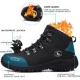 thumbnail image 2 of Men's work boots Waterproof Hiking Boots,thermal Leather Ankle Snow Boots for Outdoor Climbing, Trekking, Backpacking, and Trekking, 2 of 7