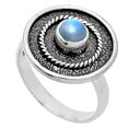 thumbnail image 3 of Natural Rainbow Moonstone - India 925 Sterling Silver Ring s.7 Jewelry R-1439 SDR244388, 3 of 5