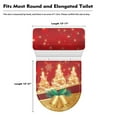 thumbnail image 5 of Renewold Durable Toilet Seat Covers Set with Elastic Edge Christmas Gifts Xmas Trees Bell Toilet Tanks & Lids Dust Cover 2 Pieces Splash Stain Resistant Covers, 5 of 6