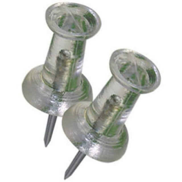 Push Pin Hillman 122640 de plástico transparente, paquete de 16