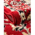 thumbnail image 4 of Unique Loom Sialk Hill Collection Area Rug - Washington (2' 2" x 8' 2" Runner Red/Black) Floral Traditional Perfect For Living Room Bed Room Dining Room Office, 4 of 7