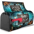 thumbnail image 4 of Halloween Skeleton Pumpkin Forest Full Moon Mailbox Magnetic Post Mailbox Cover Garden Decor Outdoor Large 25.5" X 21", 4 of 6