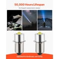 thumbnail image 5 of P13.5S LED Flashlight Bulbs 4-12 Volt, Replacement Maglite LED Bulbs for High-Lumen Flashlights (2-Pack), 5 of 8