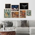 thumbnail image 3 of PixonSign Framed Canvas Print Wall Art Set - Mid-Century Mountain & Wildflowers Poster Modern Art - Gallery Set of 7 Minimal Nature Wilderness Landscape Digital Art Wall Décor for Home - Natural, 3 of 5