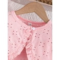 thumbnail image 6 of Toddler Kids Baby Girls Dress and Cardigan Sets 6 9 12 18 24 Months 2T 3T 4T 3D Floral Spaghetti Strap Sleeveless Tulle Dress and Short Sleeve Tops, 6 of 9