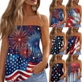 thumbnail image 7 of Women 250th Anniversary USA Shirt Women Patriotic Independence Day Shirt Women Strapless Casual Tube Top, 7 of 7