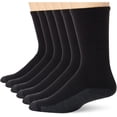 thumbnail image 4 of Everlast Men's 6 Pack Crew Banded Socks Black Shoe Size 6-12, 4 of 9