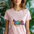 thumbnail image 5 of Colorful Halloween Nurse Letters T-Shirt for Women, Light Pink, Size M, 5 of 6