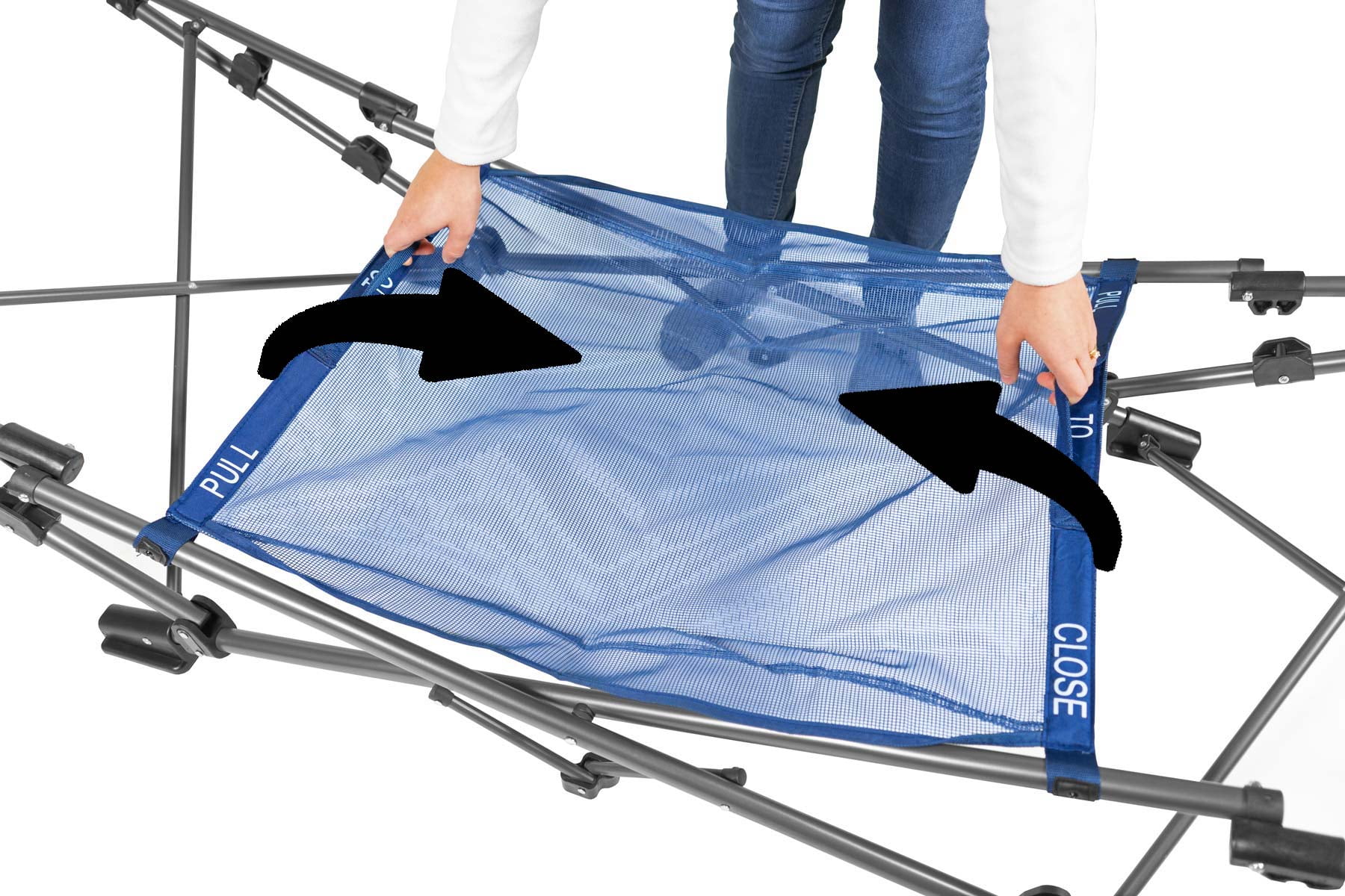 Zenithen (#OC582S-BD) Full-Sized Portable Folding Out/Indoor Hammock, Blue