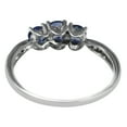 thumbnail image 3 of Three Stone 0.64 Ctw Winter Tanzanite 925 Sterling Silver Women Christmas Ring Size US- 9.5, 3 of 8