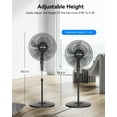 thumbnail image 5 of NFTIGB 16'' Oscillating Pedestal Fan w/Remote and Timer, Adjustable Height Floor Fan, Black 2026 New, 5 of 8