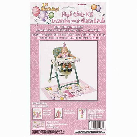 Pink Balloons 1st Birthday High Chair Decorating Kit, (Best 1st Birthday Presents)
