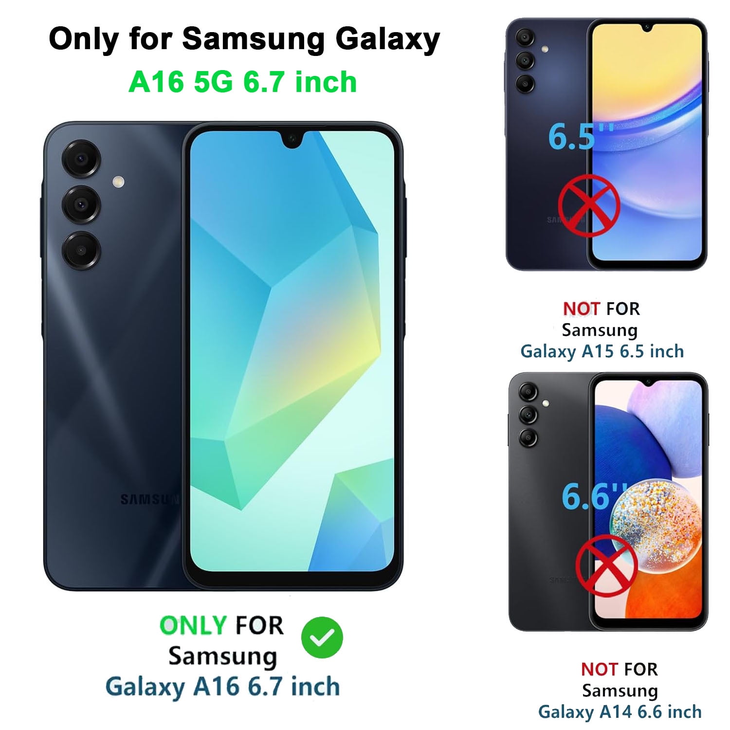 For Samsung Galaxy A16 5G Case, Shockproof Heavy Duty Rugged Phone Case for Samsung Galaxy A16 5G, Tekcoo Military Grade Protection Dual Layer Sturdy Durable Cover Cute Bumper - Blue
