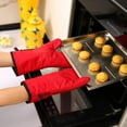 thumbnail image 2 of Cyber_Monday Deals! Byikun Kitchen Cooking Microwave Oven Gloves Glove Pot Pad Four-piece Heat Protection Microwave Oven Supplies, 2 of 4