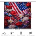 thumbnail image 2 of Independence Day Of The United States Flag Bathroom Sets with Shower Curtain And Rugs, Incl with 12 Hooks，Toilet Lid Oval Rug, 2 of 8