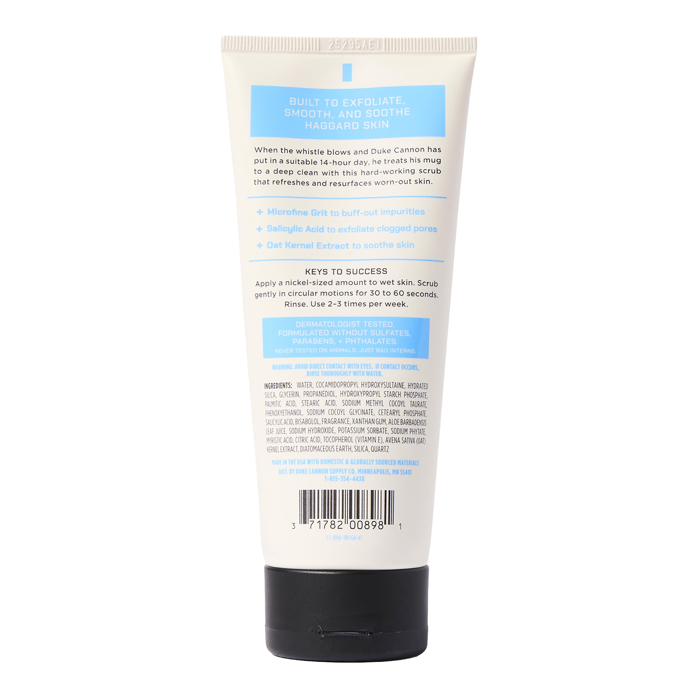 Duke Cannon Supply Co. Deep Cleaning Face Scrub for Men, 6 fl oz