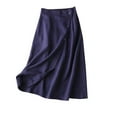 thumbnail image 1 of Vestido informal de línea A para mujer - Algodón y lino, cintura elástica, largo medio - M-XXL, 1 of 6
