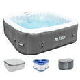 thumbnail image 1 of ALEKO Square Inflatable 6 Person Hot Tub Spa with Cover Gray, 1 of 12