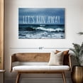 thumbnail image 3 of Elephant Stock Let's Run Away Seascape Wall Art - Horizontal Canvas Wall Art - Living Room Wall Decor - Beach Canvas - Blue And White Decor - 45" x 30", 3 of 8