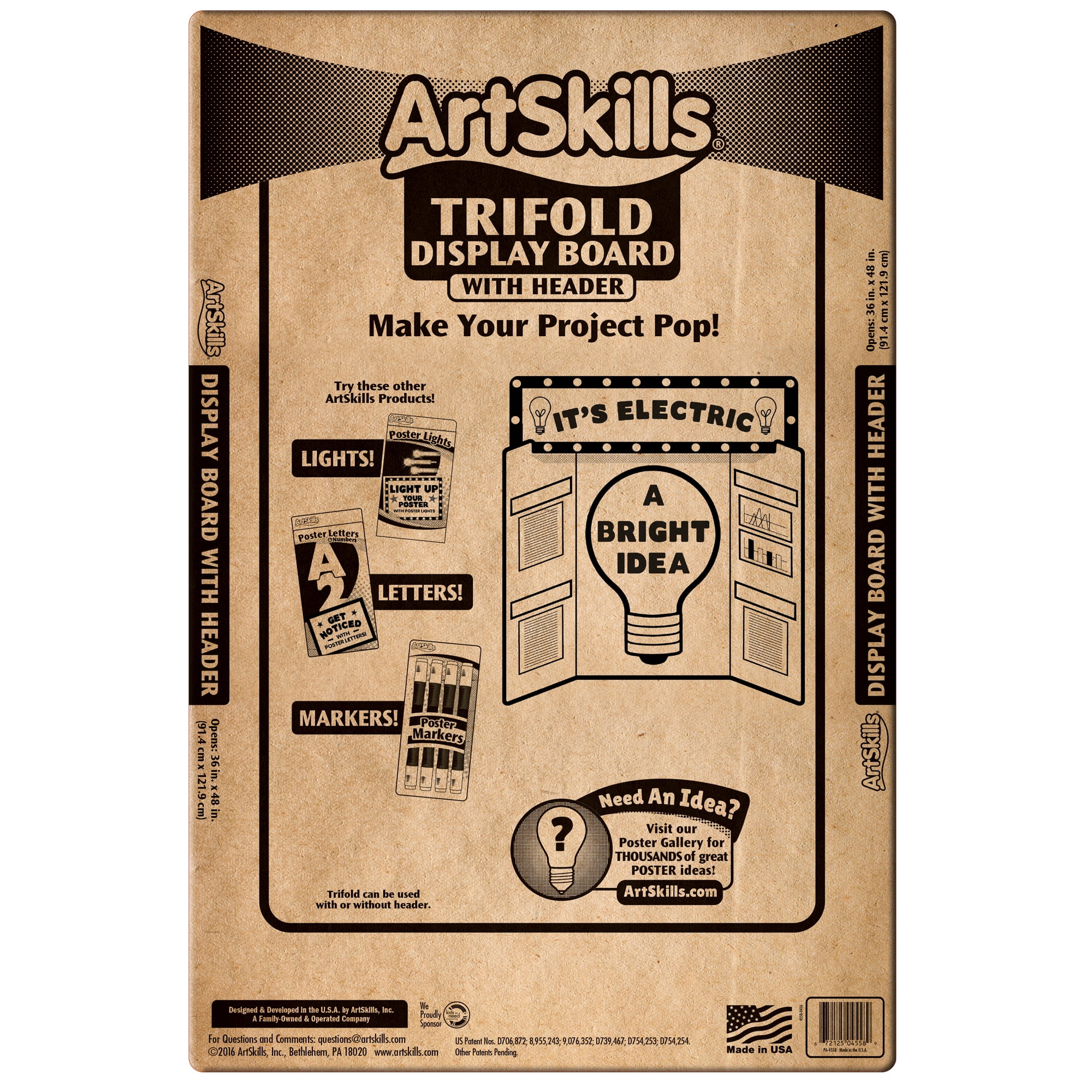 Artskills Xl Trifold With Header Walmart Com