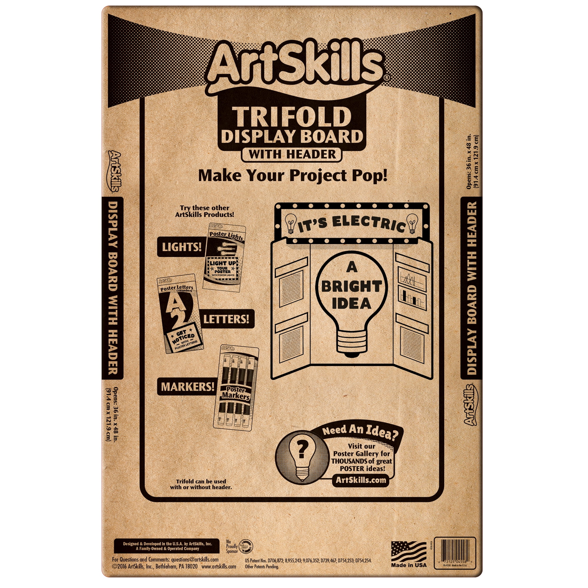 ArtSkills White Foam Trifold Display Board - Shop Foam & Poster