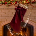 thumbnail image 4 of Jierger Extra Thick Red And Green Velvet Christmas Stockings For Fireplace Large 19 Inch Festive Holiday Stockings With Gold Hanger Traditional Xmas Sock Decorations, 4 of 5