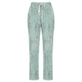 thumbnail image 3 of Mefallenssiah Mode Femmes Pantalon Décontracté Imprimé Floral Élastique Ample Jambe Large Droite, 3 of 4