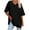 Black, variant on Zpanxa Womens Summer Tops Fashion Plus Size Short Sleeve V-Neck T-Shirt Loose Casual Tunic Tops Solid Color Basic Shirts