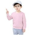 thumbnail image 4 of XYIJANI Infant Crewneck Sweatshirts Baby Boys Girls Solid Casual Fashion Loose Warm Loose Tops Sweatshirt Clothes (Pink,80), 4 of 6