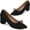 Black, variant on Women's Pumps Closed Toe heels Pointed-Toe Chunky Heel Dress Shoes Comfortable Heels