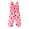 thumbnail image 1 of GDREDA Girls' Jumpsuits & Rompers Rompers for Girl Girls Ruffles Sleeveless Cartoon Prints Romper Jumpsuit Hot Pink,3-4 Years, 1 of 7