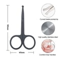 thumbnail image 2 of 2 pcs Small Scissors, Comfort-Grip Handles, Facial Hair Grooming Set,Eyebrow,Nose Hair Trimming Kit, 2 of 5