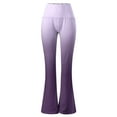 thumbnail image 5 of Gradient Flare Pants Elastic Waist Wide Leg Pants for Women Stretchy and Soft, 5 of 6