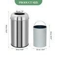 thumbnail image 4 of YUSAZENS Open Top Trash Can, 13 Gallon Indoor/Outdoor Round Garbage Can with Removable Inner Basket, 4 of 7