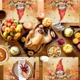 thumbnail image 4 of Fall Placemats Set of 4 Pumpkin Gnome Place Mats Thanksgiving Placemat Berry Orange Fallen Maple Leaves Table Mats for Dining Kitchen Table Holiday Dinner Party Home Fall Decorations 13x19 Inch, 4 of 8