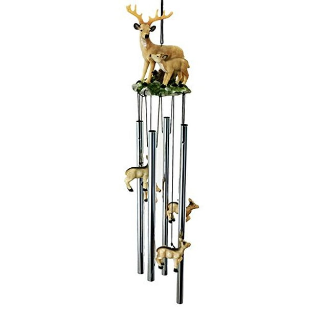 Woodlands Buck Deer Fawn Baby Family Resonant Relaxing Wind Chime
